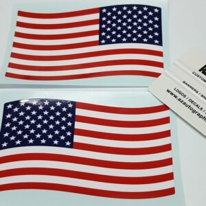 Full Color Waving American Flag Decal Kit