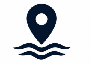 Location Pin Waves logo