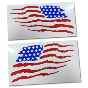 Brush Stroke Full Color USA Flag Decal Set - photo 1