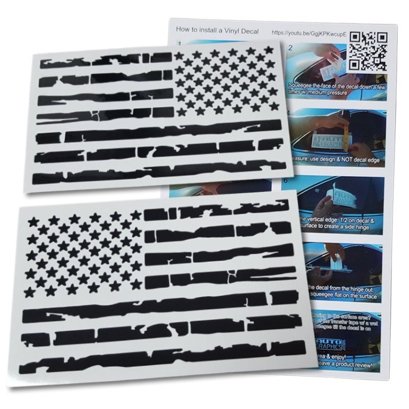 Distressed USA Flag Decal Set - photo 1
