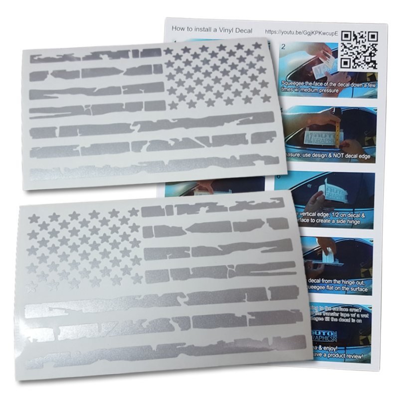 Distressed USA Flag Decal Set - photo 2