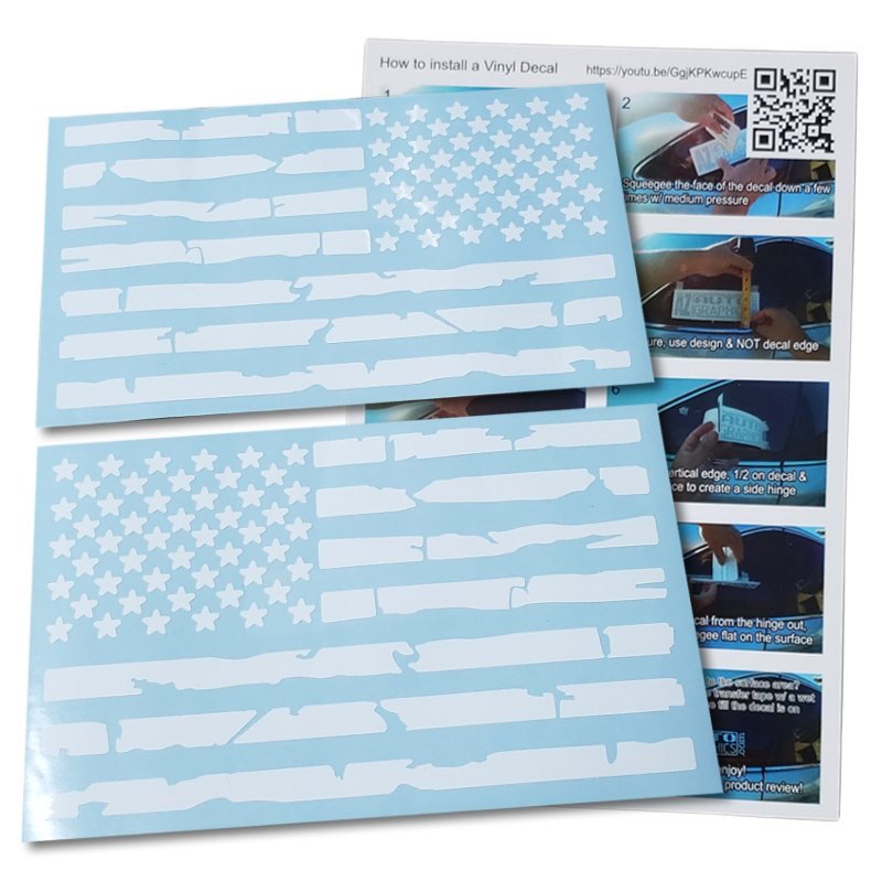Distressed USA Flag Decal Set - photo 3