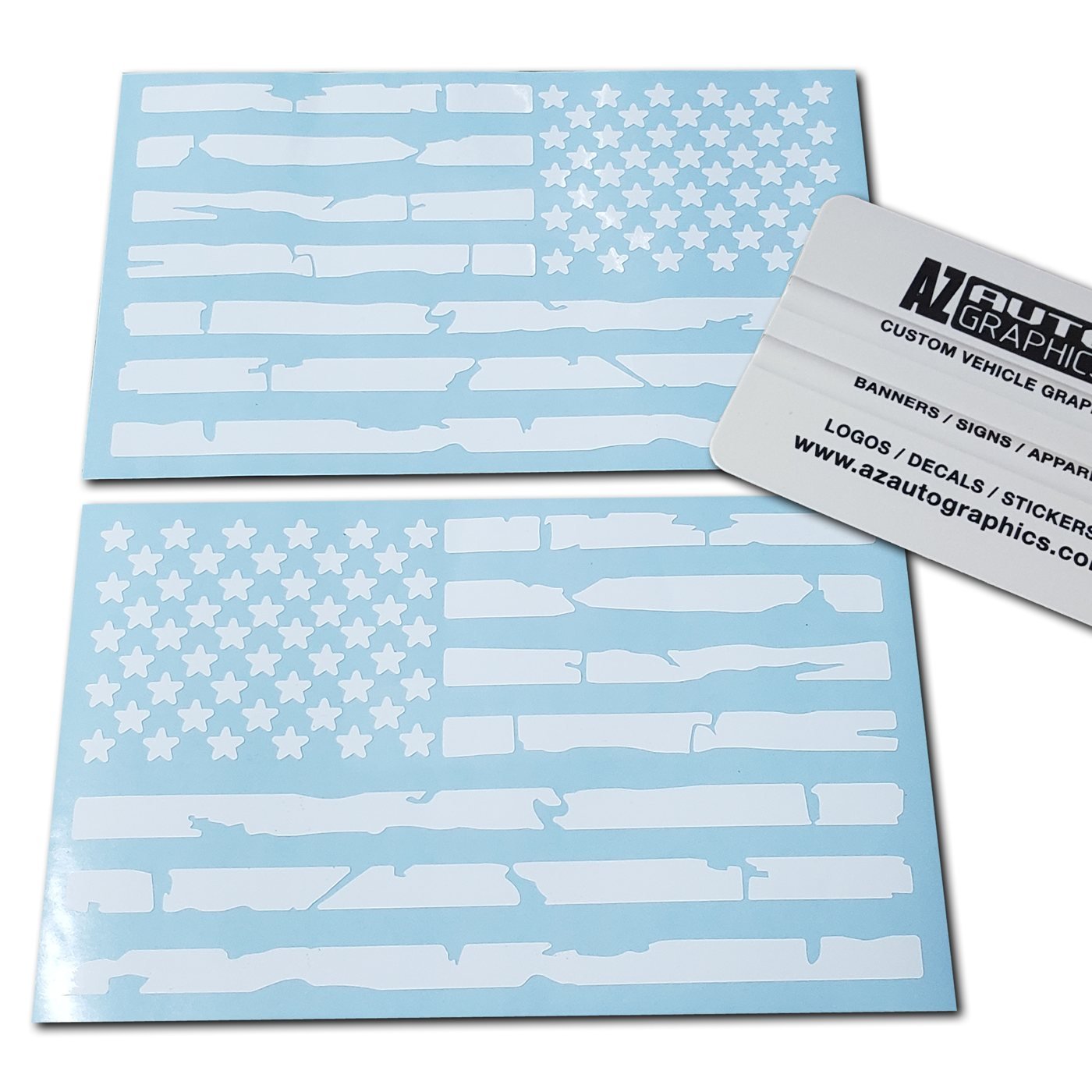 Distressed USA Flag Decal Set - photo 6