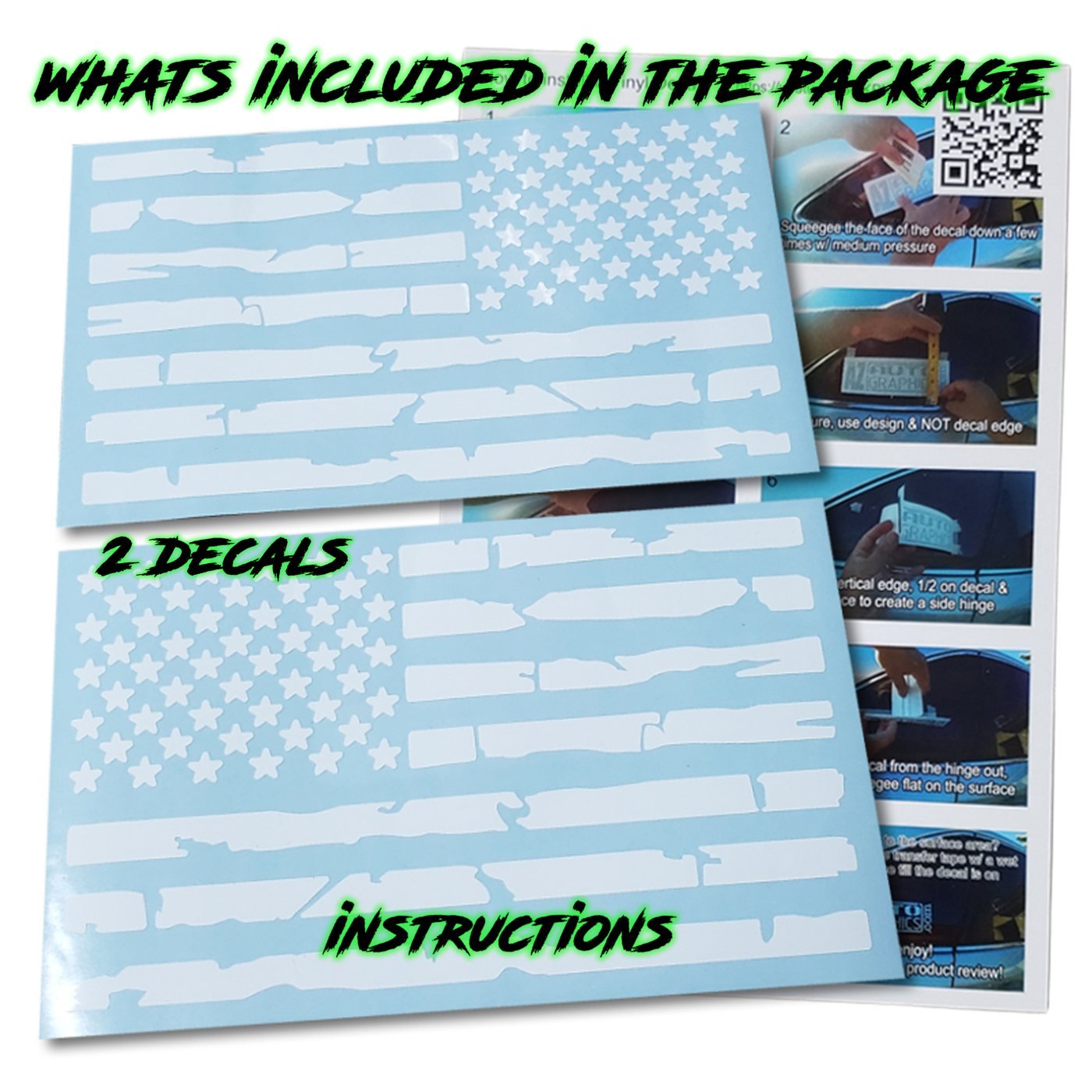 Distressed USA Flag Decal Set - photo 7