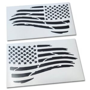 Distressed Waving USA Flag Decal Set - photo 1