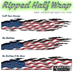 USA Flag Half Wrap, Full Color