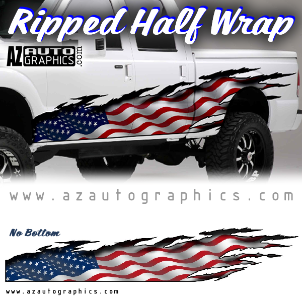 Ripped half wrap, no bottom