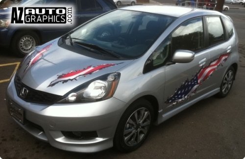 American Flag Tear Side Graphic