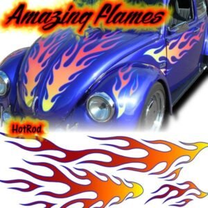 VW Beetle Flame Side Graphic