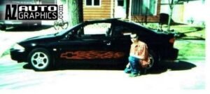 AZ Auto Graphics Flame Design vinyl graphic