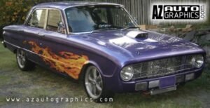 AZ Auto Graphics Flame Design vinyl graphic